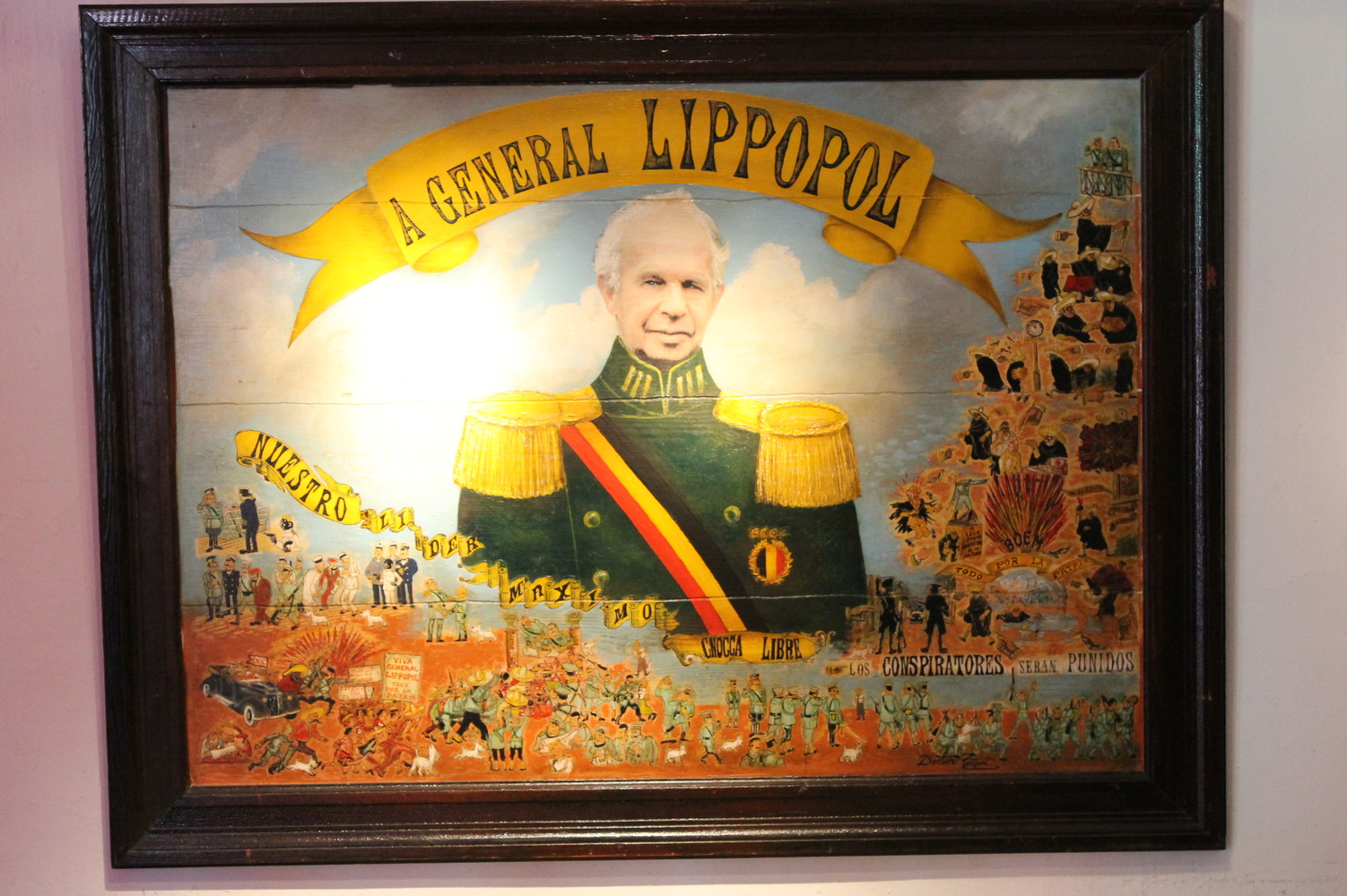 'A General Lippopol' Painting Leopold Lippens 'oil on panel'