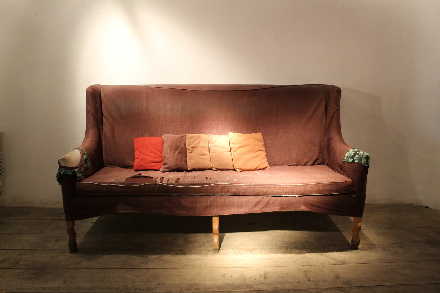 canapé moderne, purple fabric - ose de mouton base