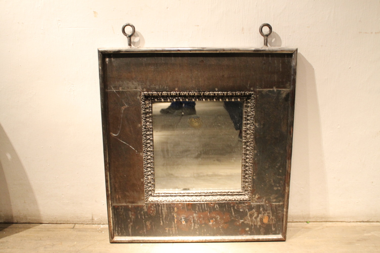 Cast iron and steel plate mirror - 