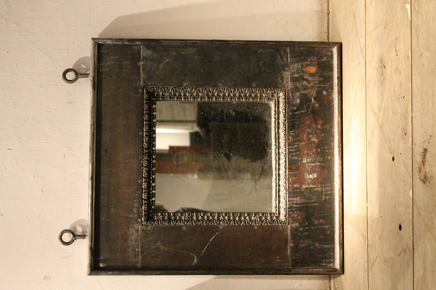 Cast iron and steel plate mirror - 