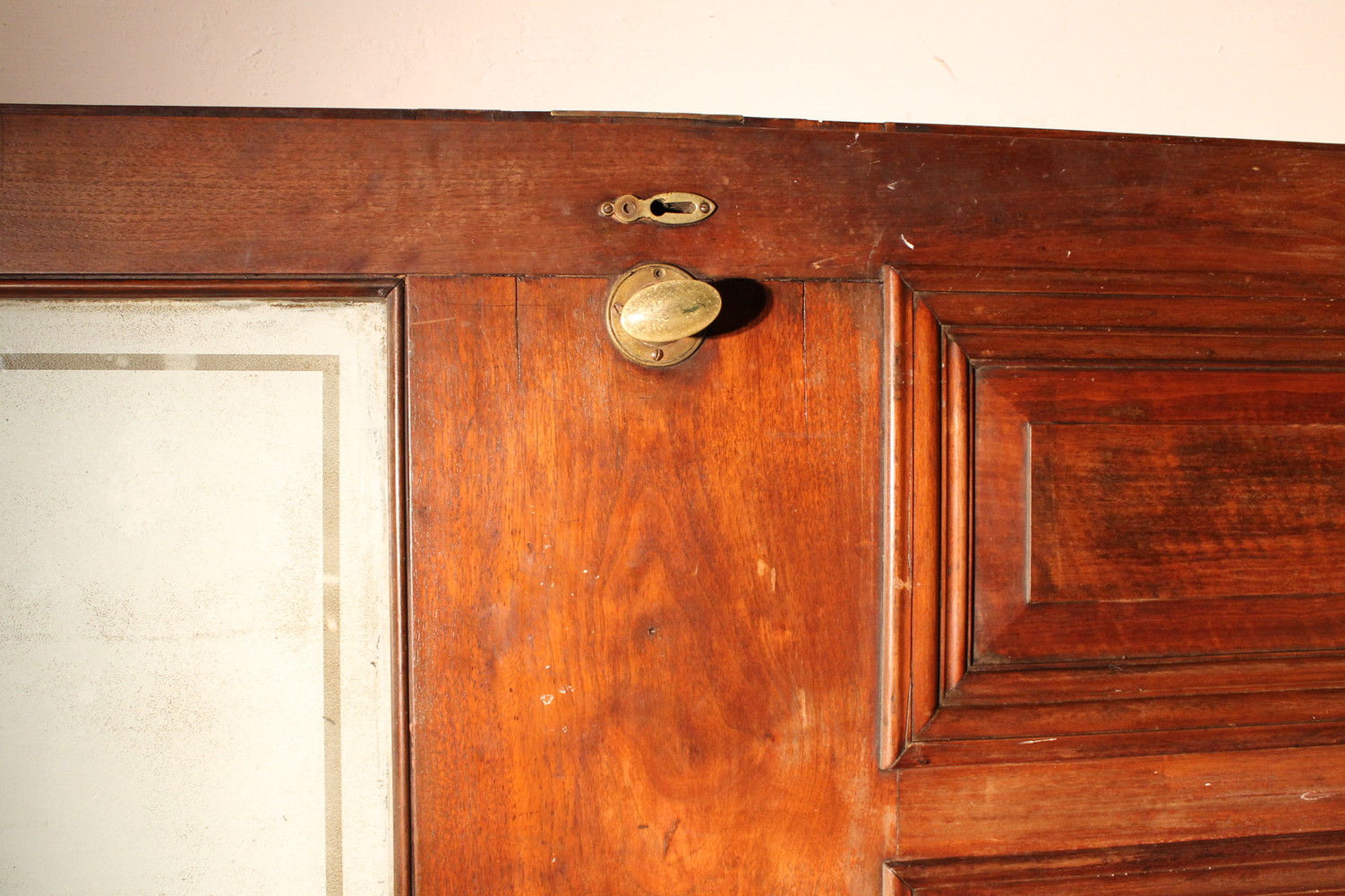 English mahogany 'Managers' door
