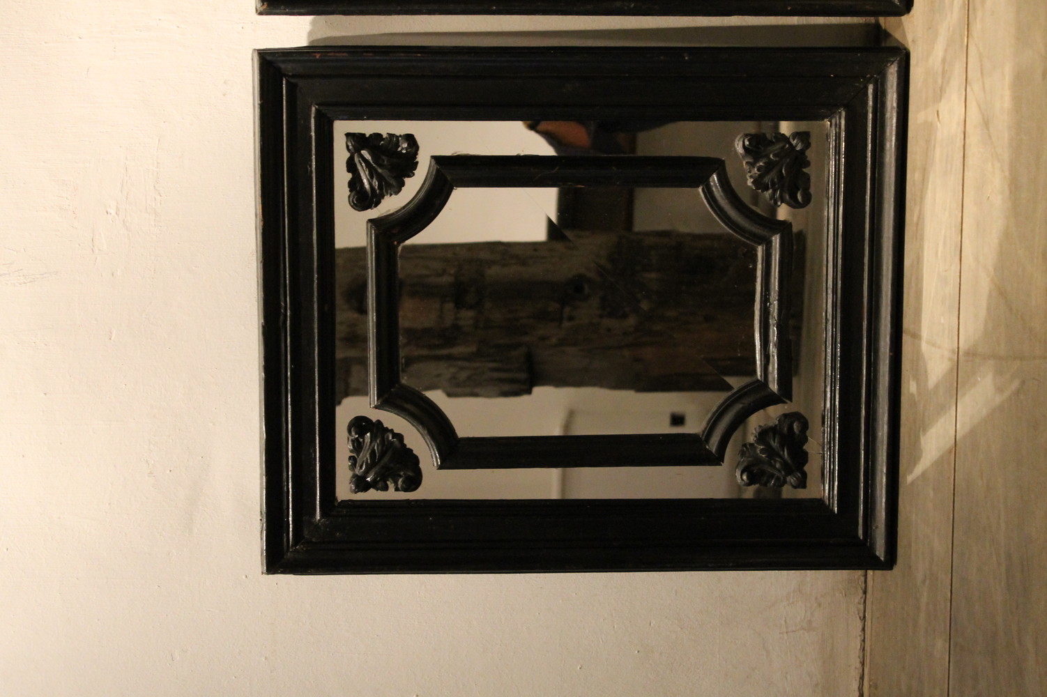 Set of 3 black painted , French mirrors