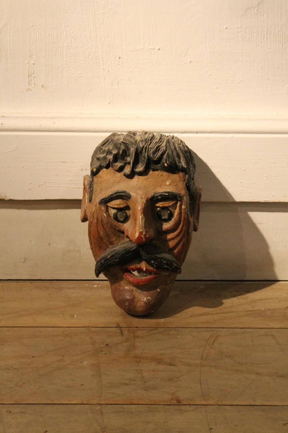 Swiss mask - Folk art - polychrome original circa 1800